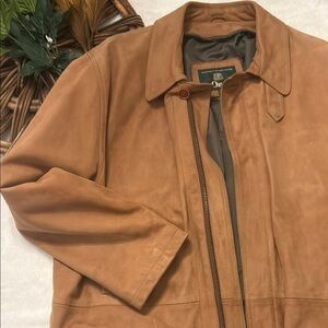 Orvis Tan Leather Jacket